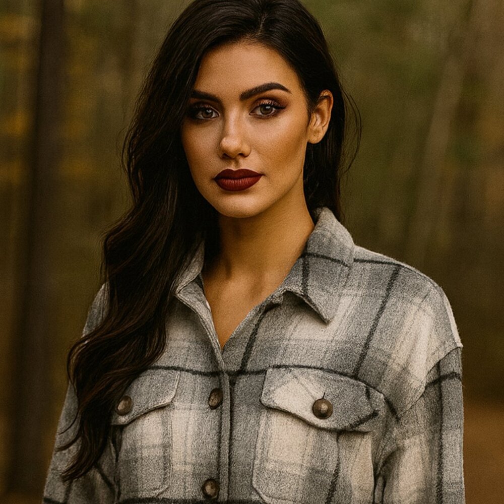 Fringe Hem Plaid "Shacket" NWT - Picture 6 of 11